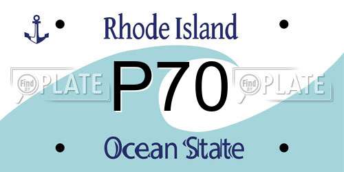 P70 Rhode Island License Plate
