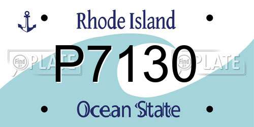 P7130 Rhode Island License Plate