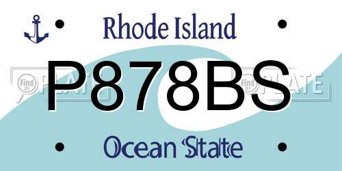 P878BS Rhode Island License Plate