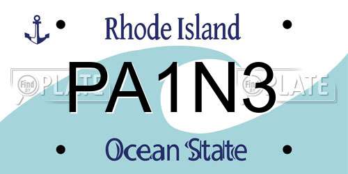 PA1N3 Rhode Island License Plate