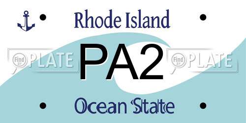 PA2 Rhode Island License Plate