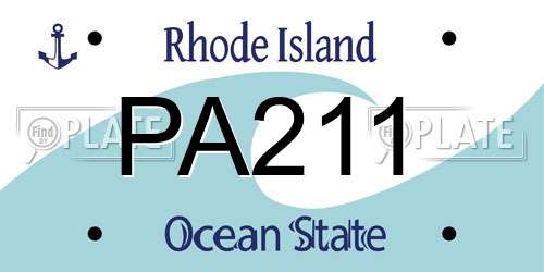 PA211 Rhode Island License Plate