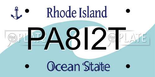 PA8I2T Rhode Island License Plate