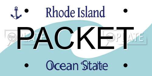 PACKET Rhode Island License Plate