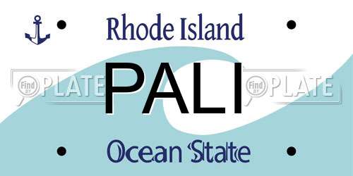 PALI Rhode Island License Plate