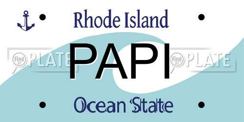 PAPI Rhode Island License Plate