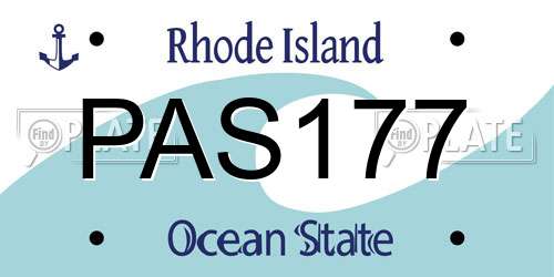 PAS177 Rhode Island License Plate