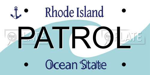 PATROL Rhode Island License Plate