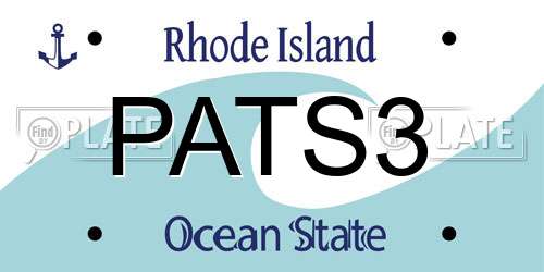 PATS3 Rhode Island License Plate