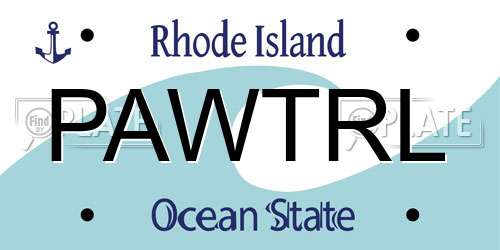 PAWTRL Rhode Island License Plate