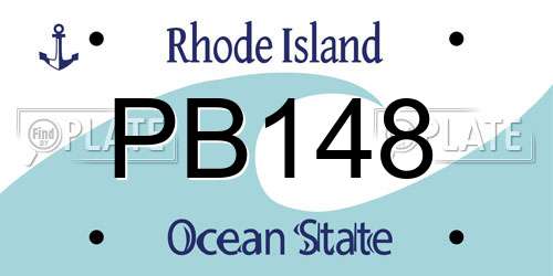 PB148 Rhode Island License Plate