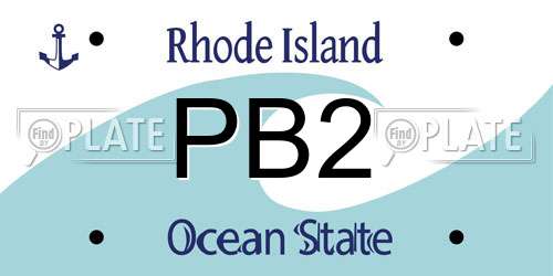 PB2 Rhode Island License Plate