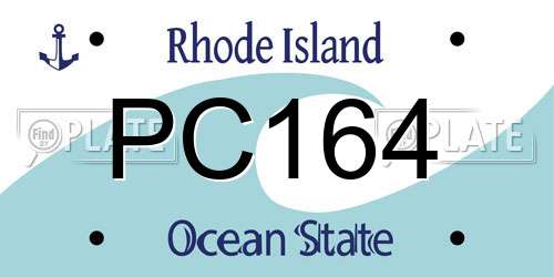 PC164 Rhode Island License Plate