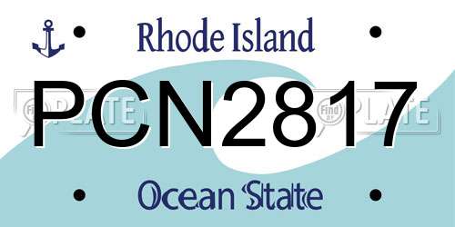 PCN2817 Rhode Island License Plate
