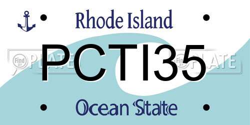 PCTI35 Rhode Island License Plate