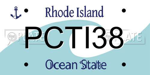 PCTI38 Rhode Island License Plate