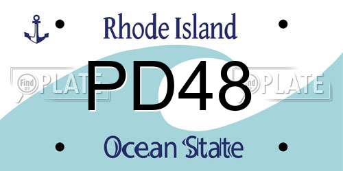 PD48 Rhode Island License Plate