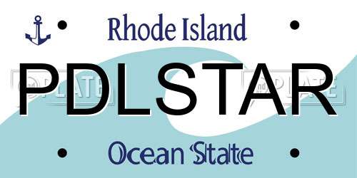 PDLSTAR Rhode Island License Plate