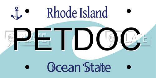 PETDOC Rhode Island License Plate