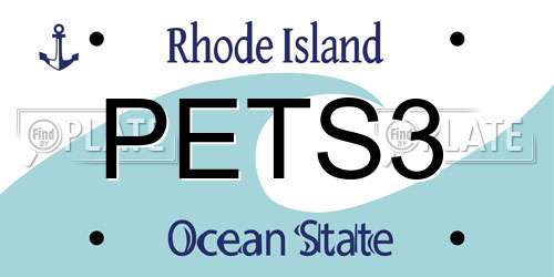 PETS3 Rhode Island License Plate