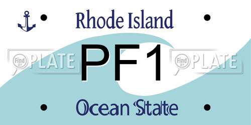 PF1 Rhode Island License Plate