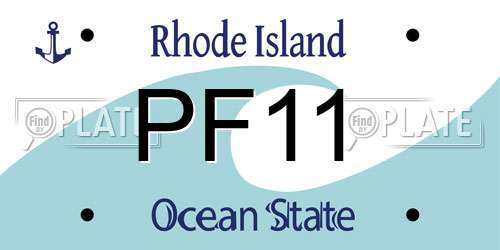 PF11 Rhode Island License Plate