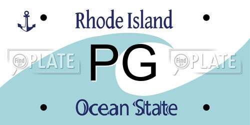 PG Rhode Island License Plate