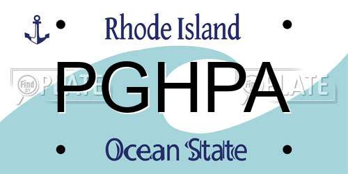 PGHPA Rhode Island License Plate