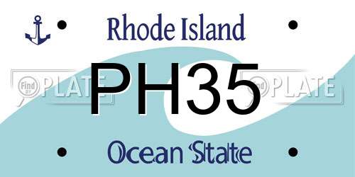 PH35 Rhode Island License Plate