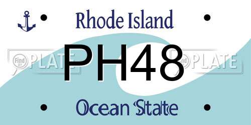 PH48 Rhode Island License Plate