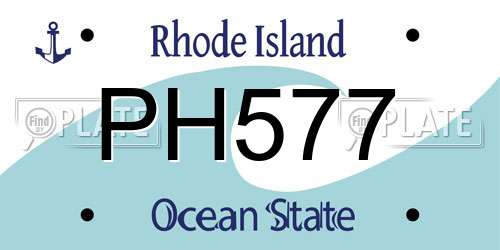 PH577 Rhode Island License Plate