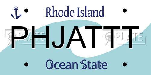 PHJATTT Rhode Island License Plate