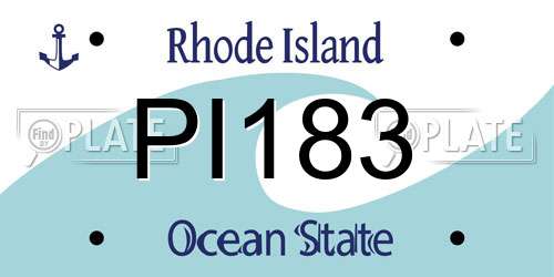 PI183 Rhode Island License Plate