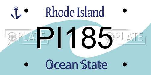 PI185 Rhode Island License Plate