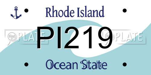 PI219 Rhode Island License Plate