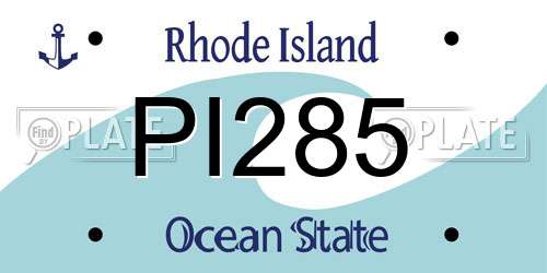 PI285 Rhode Island License Plate