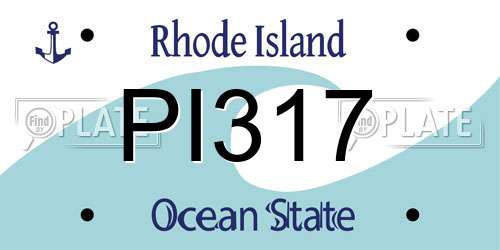 PI317 Rhode Island License Plate