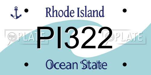 PI322 Rhode Island License Plate
