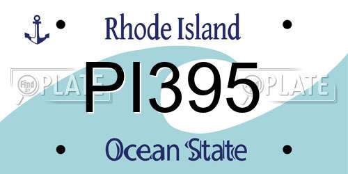 PI395 Rhode Island License Plate
