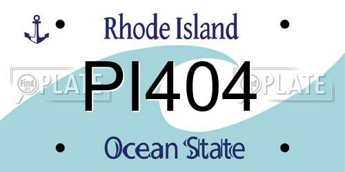 PI404 Rhode Island License Plate