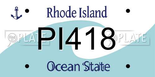 PI418 Rhode Island License Plate