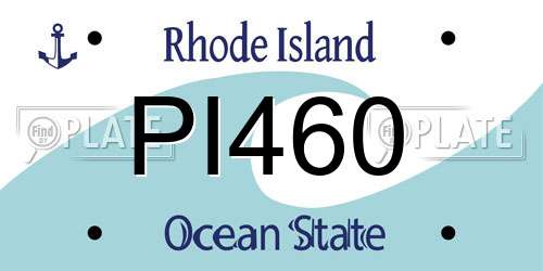 PI460 Rhode Island License Plate