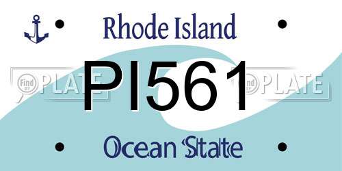 PI561 Rhode Island License Plate