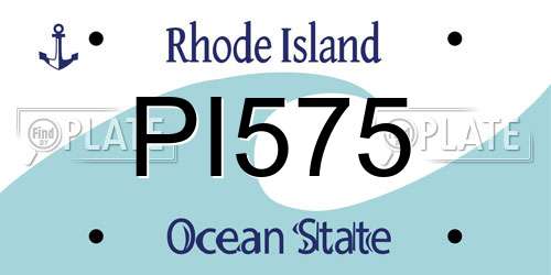 PI575 Rhode Island License Plate
