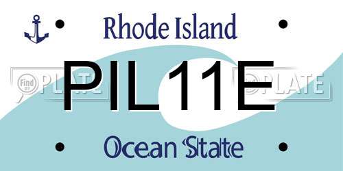 PIL11E Rhode Island License Plate