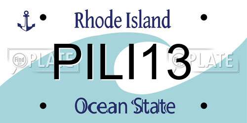 PILI13 Rhode Island License Plate