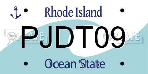 PJDT09 Rhode Island License Plate