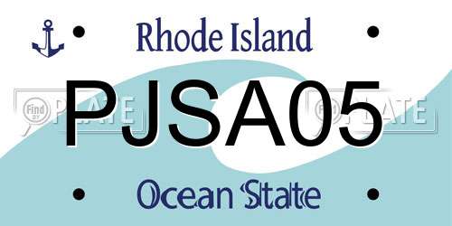 PJSA05 Rhode Island License Plate
