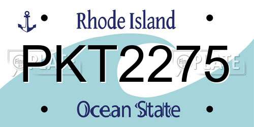 PKT2275 Rhode Island License Plate