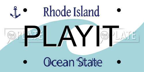 PLAYIT Rhode Island License Plate